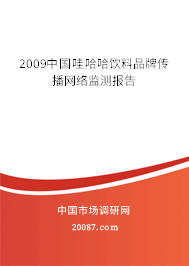 2009中国哇哈哈饮料品牌传播网络监测报告