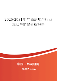2025-2031年广西房地产行业现状与前景分析报告