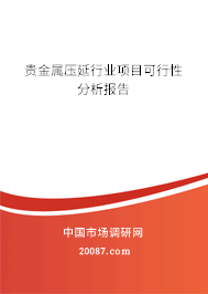 贵金属压延行业项目可行性分析报告 贵金属压延行业项目可行性分析报告