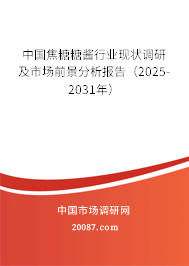 中国焦糖糖酱行业现状调研及市场前景分析报告（2025-2031年）