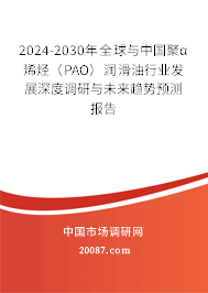 2024-2030年全球与中国聚α烯烃（PAO）润滑油行业发展深度调研与未来趋势预测报告