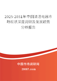 2025-2031年中国清洁电器市场现状深度调研及发展趋势分析报告 2025-2031年中国清洁电器市场现状深度调研及发展趋势分析报告