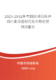 2025-2031年中国全液压拆炉机行业深度研究及市场前景预测报告