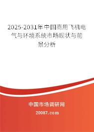 2025-2031年中国商用飞机电气与环境系统市场现状与前景分析