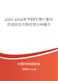 2025-2031年中国生铁行业现状调研及市场前景分析报告 2025-2031年中国生铁行业现状调研及市场前景分析报告