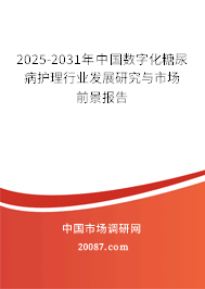 2025-2031年中国数字化糖尿病护理行业发展研究与市场前景报告 2025-2031年中国数字化糖尿病护理行业发展研究与市场前景报告