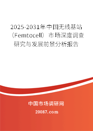 2025-2031年中国无线基站（Femtocell）市场深度调查研究与发展前景分析报告