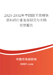 2025-2031年中国氨苄西林钠原料药行业发展研究与市场前景报告 2025-2031年中国氨苄西林钠原料药行业发展研究与市场前景报告