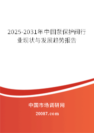 2025-2031年中国泵保护阀行业现状与发展趋势报告
