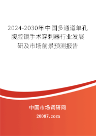 2024-2030年中国多通道单孔腹腔镜手术穿刺器行业发展研及市场前景预测报告