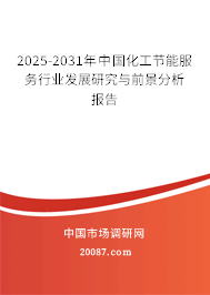 2025-2031年中国化工节能服务行业发展研究与前景分析报告