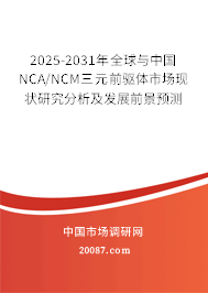 2025-2031年全球与中国NCA/NCM三元前驱体市场现状研究分析及发展前景预测