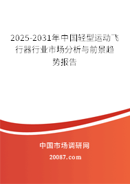 2025-2031年中国轻型运动飞行器行业市场分析与前景趋势报告