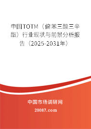 中国TOTM(偏苯三酸三辛酯)行业现状与前景分析报告(2025-2031年) 中国TOTM(偏苯三酸三辛酯)行业现状与前景分析报告(2025-2031年)