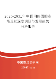 2025-2031年中国网络团购市场现状深度调研与发展趋势分析报告