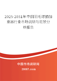 2025-2031年中国羽毛球拍加重器行业市场调研与前景分析报告 2025-2031年中国羽毛球拍加重器行业市场调研与前景分析报告