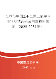 全球与中国2,4-二氯三氟甲苯市场现状调研及前景趋势预测（2025-2031年）