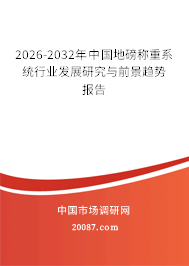 2026-2032年中国地磅称重系统行业发展研究与前景趋势报告