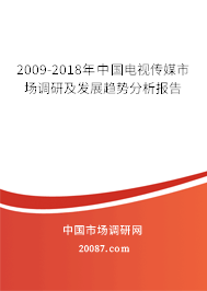 2009-2018年中国电视传媒市场调研及发展趋势分析报告