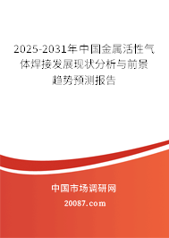 2025-2031年中国金属活性气体焊接发展现状分析与前景趋势预测报告