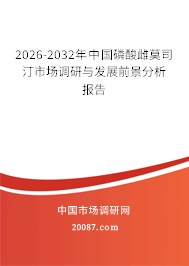 2026-2032年中国磷酸雌莫司汀市场调研与发展前景分析报告