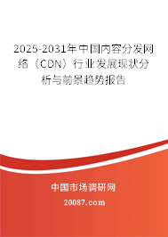 2025-2031年中国内容分发网络（CDN）行业发展现状分析与前景趋势报告