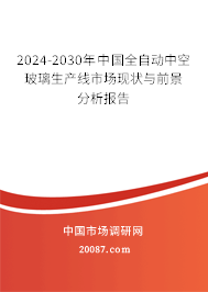 2024-2030年中国全自动中空玻璃生产线市场现状与前景分析报告