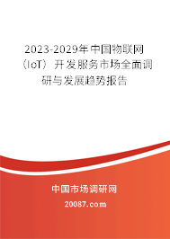 2023-2029年中国物联网（IoT）开发服务市场全面调研与发展趋势报告