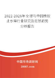 2022-2028年全球与中国橡胶止水带行业研究及前景趋势分析报告 2022-2028年全球与中国橡胶止水带行业研究及前景趋势分析报告
