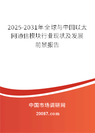 2025-2031年全球与中国以太网通信模块行业现状及发展前景报告 2025-2031年全球与中国以太网通信模块行业现状及发展前景报告