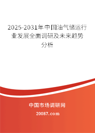 2025-2031年中国油气储运行业发展全面调研及未来趋势分析