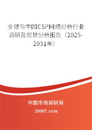 全球与中国CSP网络分析行业调研及前景分析报告（2025-2031年）