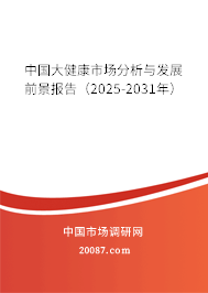 中国大健康市场分析与发展前景报告（2025-2031年）
