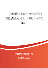 中国弹簧卡扣行业现状调研与前景趋势分析（2025-2031年）