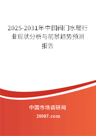 2025-2031年中国阀门水暖行业现状分析与前景趋势预测报告