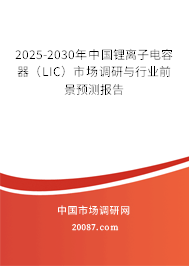 2025-2030年中国锂离子电容器(LIC)市场调研与行业前景预测报告 2025-2030年中国锂离子电容器(LIC)市场调研与行业前景预测报告