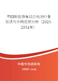 中国新能源车动力电池行业现状与市场前景分析（2025-2031年）
