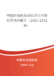 中国衣帽刷发展现状与市场前景预测报告（2025-2031年）