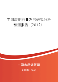 中国废铜行业发展研究分析预测报告（2012）