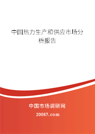 中国热力生产和供应市场分析报告