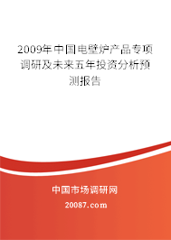 2009年中国电壁炉产品专项调研及未来五年投资分析预测报告