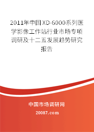2011年中国XD-6000系列医学影像工作站行业市场专项调研及十二五发展趋势研究报告