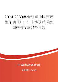 2024-2030年全球与中国超轻型车辆（ULV）市场现状深度调研与发展趋势报告