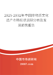 2025-2031年中国非物质文化遗产市场现状调研分析及发展趋势报告