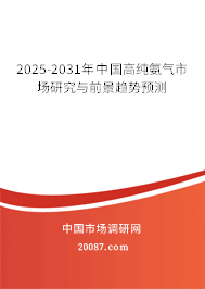 2025-2031年中国高纯氨气市场研究与前景趋势预测 2025-2031年中国高纯氨气市场研究与前景趋势预测