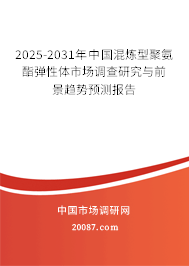 2025-2031年中国混炼型聚氨酯弹性体市场调查研究与前景趋势预测报告