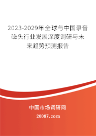 2023-2029年全球与中国录音磁头行业发展深度调研与未来趋势预测报告