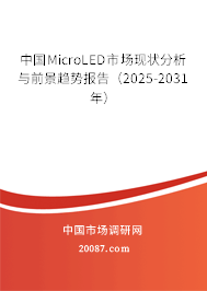 中国MicroLED市场现状分析与前景趋势报告（2025-2031年）