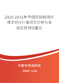 2026-2032年中国无碱玻璃纤维无捻纱行业研究分析与发展前景预测报告