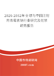 2026-2032年全球与中国注射用青霉素钠行业研究及前景趋势报告